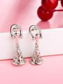 thumb Creative Horn Shaped Rhinestones Stud Earrings 1