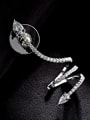 thumb Miniature AAA zircon snake ear clip exaggerated creative animal Earrings 2