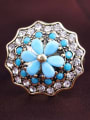 thumb Classical Retro Resin stones Crystals Flowery Alloy Ring 4