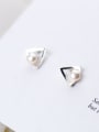 thumb All-match Triangle Shaped Artificial Pearl Stud Earrings 1