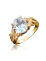 thumb All-match 18K Gold Plated Butterfly Shaped Zircon Ring 0