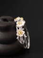 thumb Flowers S925 Silver Adjustable Ring 2