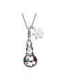 thumb Snowman Shaped Crystals Necklace 0