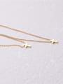 thumb Titanium With Gold Plated Simplistic Cross Multi Strand Necklaces 2