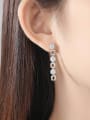 thumb Copper inlaid 3A zircon Style Long Fashion Earrings 1