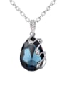 thumb Simple Water Drop austrian Crystal Alloy Necklace 2