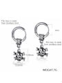 thumb Stainless Steel With Antique Silver Plated Vintage Skull Stud Earrings 2