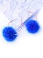 thumb Ball Shaped Western Style Tassel Personality Women Stud Earrings 2