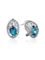 thumb Women High-grade Blue Austria Crystal Stud Earrings 0
