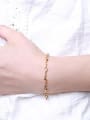 thumb Copper Alloy 24K Gold Plated Simplism Women Bracelet 1