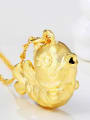 thumb Copper Alloy 23K Gold Plated Cute Fish Necklace 2