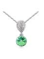 thumb Simple Shiny austrian Crystals Pendant Alloy Necklace 0