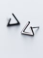 thumb Creative Open Design Triangle Shaped Enamel Stud Earrings 1