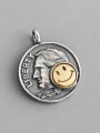 thumb 925 Sterling Silver With Antique Silver Plated Vintage Smiley Face  Necklaces 4