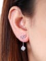 thumb 925 Sterling Silver With  Cubic Zirconia Trendy Bowknot Drop Earrings 1
