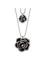 thumb Rose Shaped Sweater Necklace 0