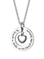 thumb Fashionable Heart Shaped Stainless Steel Pendant 0