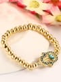 thumb Exquisite Gold Plated Palm Shaped Titanium Bracelet 2