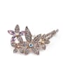 thumb Flower-shaped Crystals Pearl Brooch 1