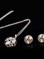 thumb Alloy Rose Gold Plated Fashion Opals Round-shaped Two Pieces Jewelry Set 1