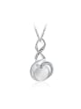thumb Trendy Unisex Geometric Shaped Opal Stone Necklace 0