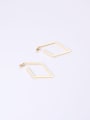 thumb Titanium With Gold Plated Simplistic Hollow Geometric Drop Earrings 3
