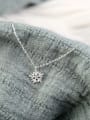 thumb Little Snowflake Zircon Silver Necklace 2