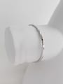 thumb 925 Sterling Silver With  Convex-Concave Simplistic  Round Free Size Bangles 3