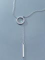 thumb 925 Sterling Silver With Platinum Plated Simplistic Round Necklaces 3