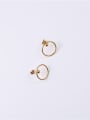 thumb Titanium With 14k Gold Plated Simplistic Round Stud Earrings 2
