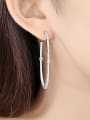 thumb Copper With Platinum Plated Simplistic Round Hoop Earrings 1