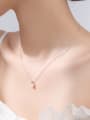 thumb 925 Sterling Silver With Artificial Pearl  Simplistic Geometric Necklaces 2