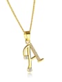 thumb Copper With 18k Gold Plated Personality 26 Monogrammed Necklaces 0