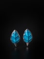 thumb Blue Fresh Leaves-shape stud Earring 0