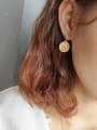 thumb Sterling silver gold cents round coin earrings 1