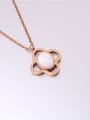 thumb Flower Shell Temperament Clavicle Necklace 0