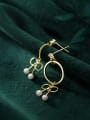 thumb 925 Sterling Silver With Artificial Pearl  Personality Bowknot Drop Earrings 3