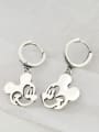 thumb Vintage Sterling Silver With Silver Plated Fashionable Cute Mickey Clip On Earrings 3