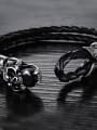 thumb Personalized Skull Artificial Leather Men Bracelet 2