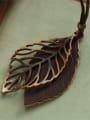 thumb Women Double Leaf Shaped Necklace 1