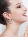 thumb Copper With  Cubic Zirconia  Luxury Flower Bridal Clip On Earrings 2