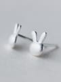 thumb S925 silver lovely small rabbit stud cuff earring 0