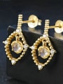 thumb Geometric Shape Women Drop Earrings with 14k Gold Plated 3