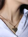 thumb Stainless Steel With Gold Plated Simplistic Heart Necklaces 1