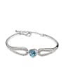 thumb Elegant Shiny austrian Crystals Heart Alloy Bracelet 2