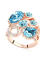 thumb Exaggerated Colorful austrian Crystals Alloy Ring 3
