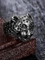 thumb Personality Leopard Shaped Stainless Steel Men Ring 2