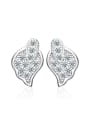 thumb Silver Fashion Leaves Women Stud Earrings 0