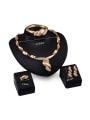 thumb Alloy Imitation-gold Plated Fashion Screw-shaped CZ Four Pieces Jewelry Set 2