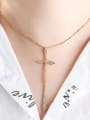 thumb Copper With Cubic Zirconia Fashion Cross Necklaces 1